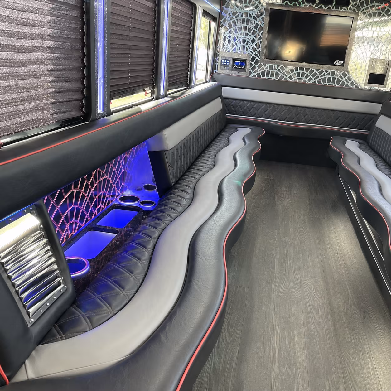 Murrieta Private Event Transportation party bus exterior