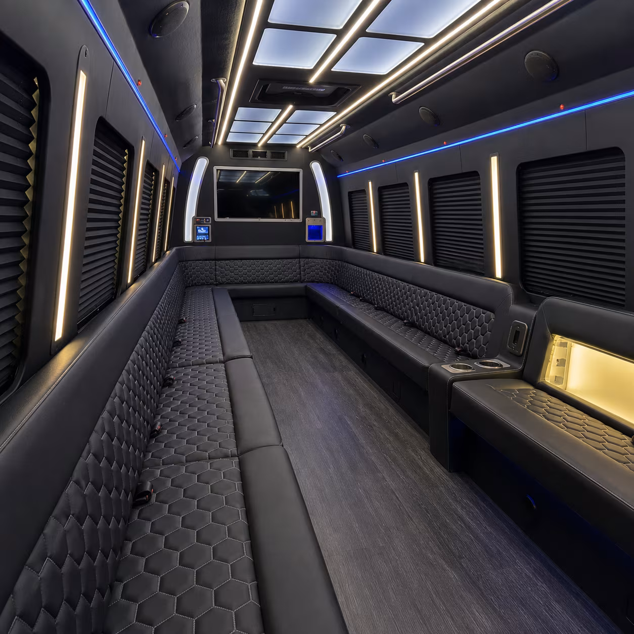 Murrieta Private Event Transportation party bus exterior