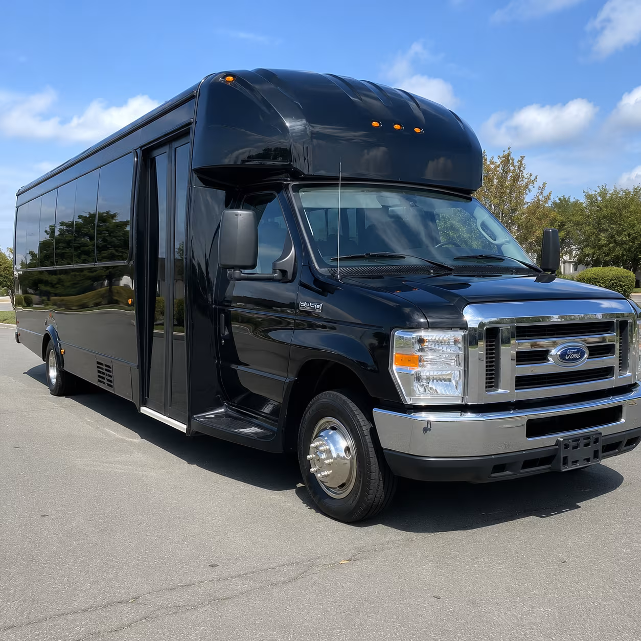 Murrieta Wedding Transportation party bus exterior