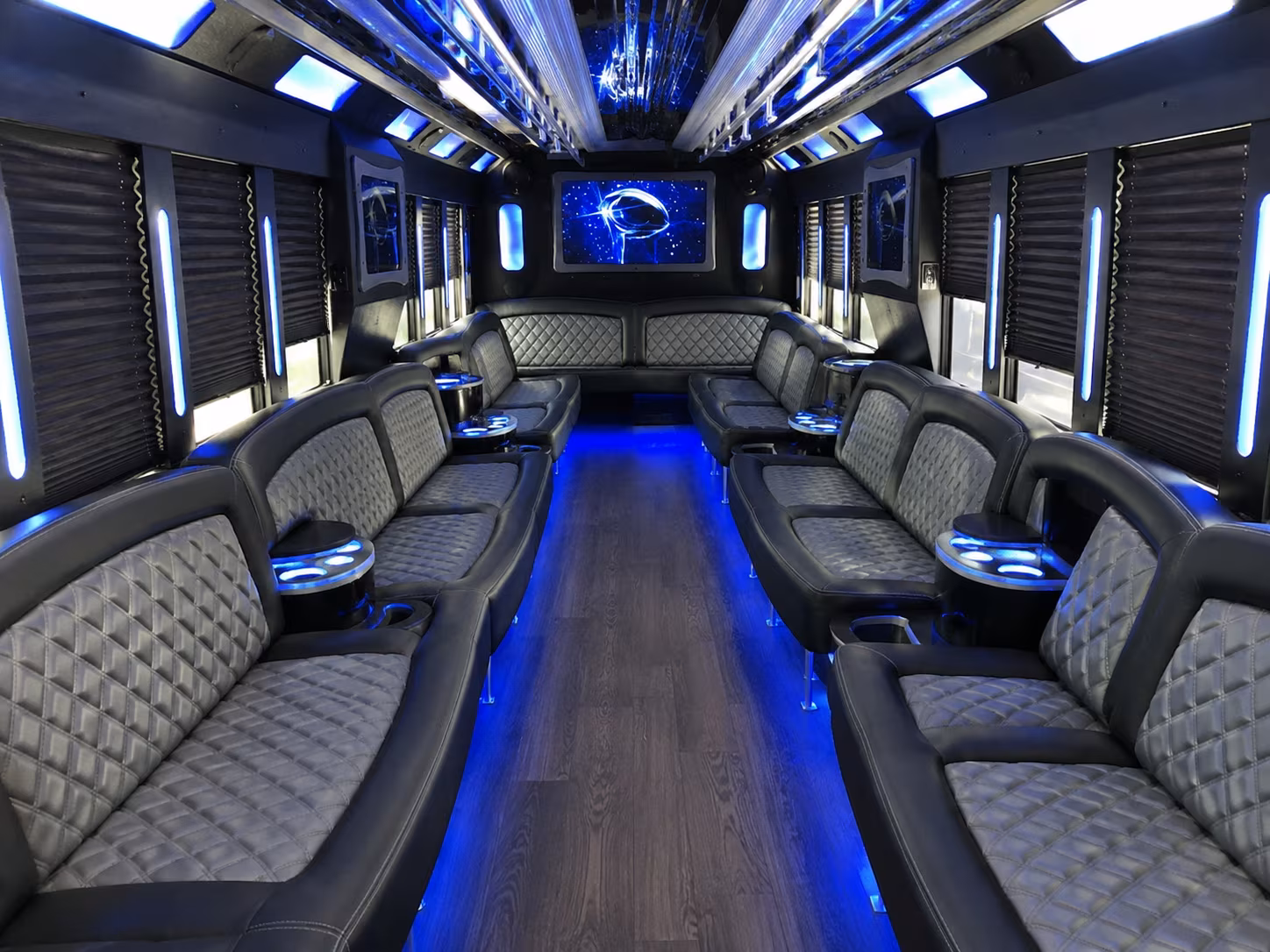 Murrieta Wedding Transportation party bus interior