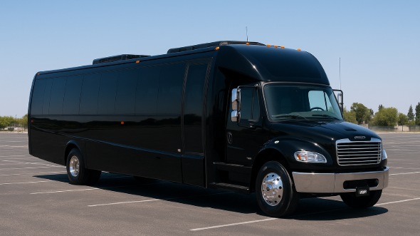 Exterior of Charter Bus Company Oceanside's 20 Passenger Party Bus in Oceanside