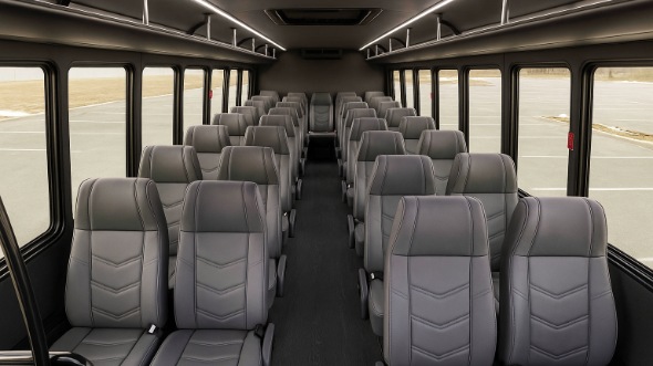 Interior of Charter Bus Company Murrieta's 28 Passenger Minibus in Murrieta