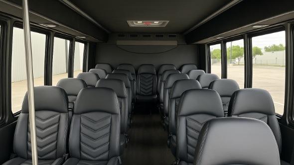 Interior of Charter Bus Company Murrieta's 30 Passenger Minibus in Murrieta