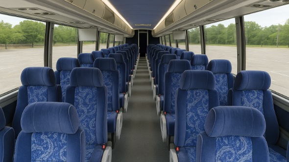 Interior of Charter Bus Company Murrieta's 40 Passenger Charter Bus in Murrieta