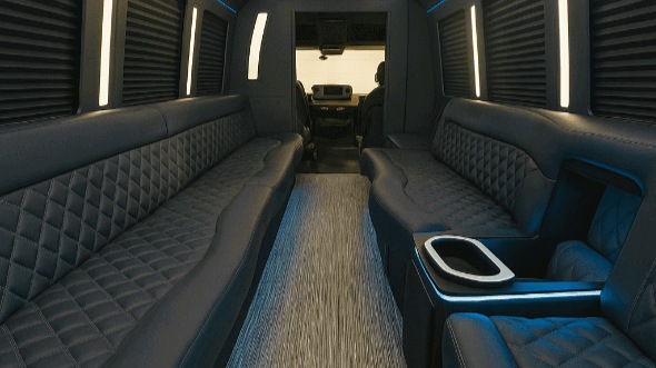 40 passenger party bus interior