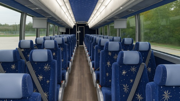 Interior of Charter Bus Company Murrieta's 44 Passenger Charter Bus in Murrieta