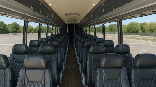 Interior of Charter Bus Company Murrieta's 46 Passenger Charter Bus in Murrieta
