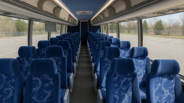 Interior of Charter Bus Company Murrieta's 47 Passenger Charter Bus in Murrieta