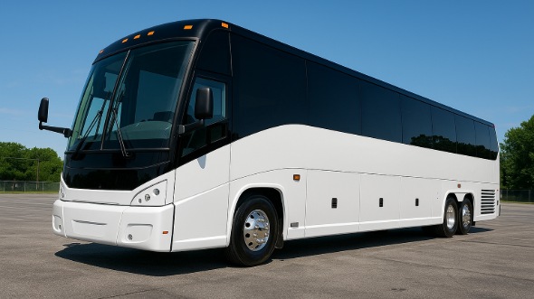 Exterior of Charter Bus Company Temecula's 50 Passenger Party Bus in Temecula