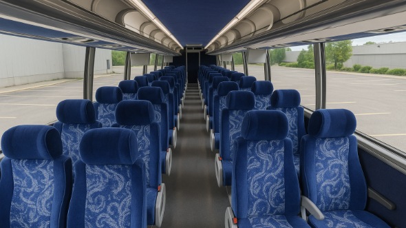 Interior of Charter Bus Company Murrieta's 56 Passenger Charter Bus in Murrieta