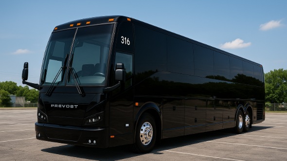 Exterior of Charter Bus Company Murrieta's 56 Passenger Charter Bus in Murrieta